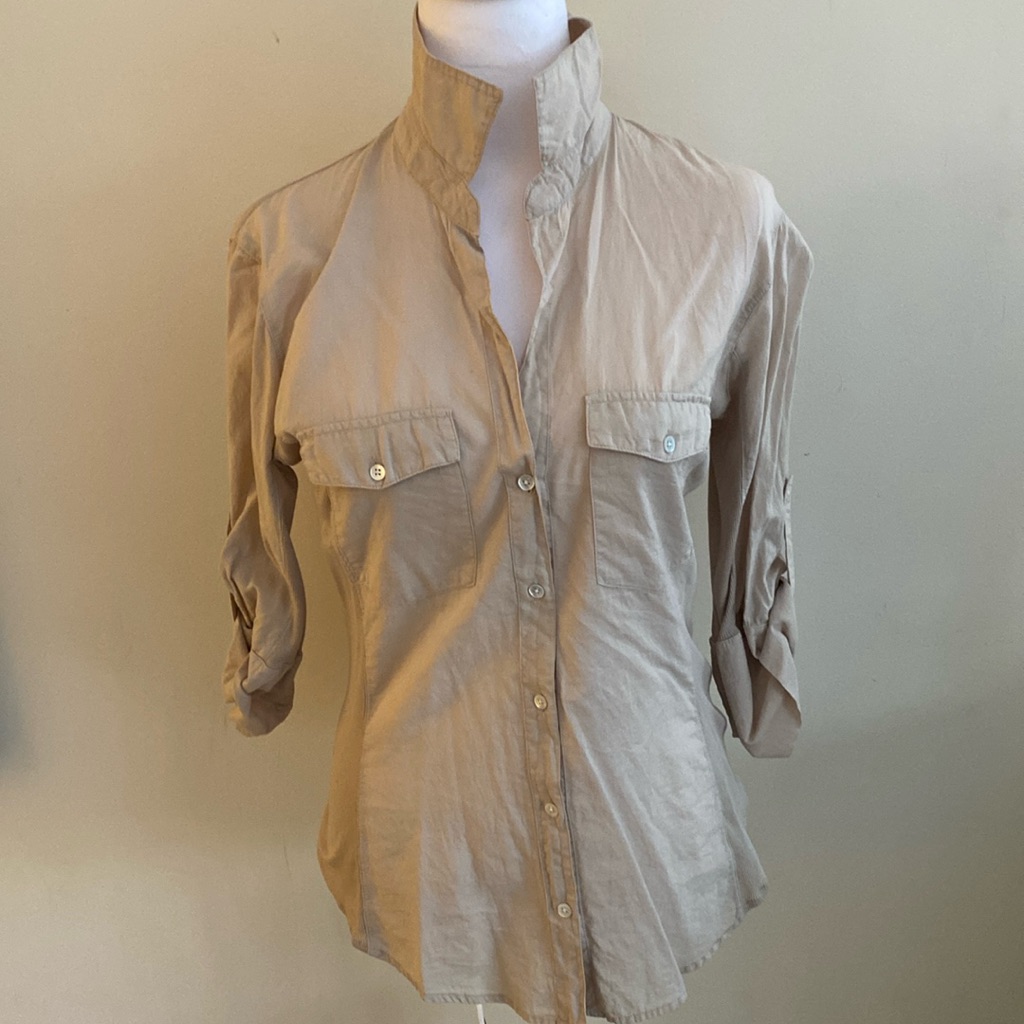 James Perse Panel Button Down
